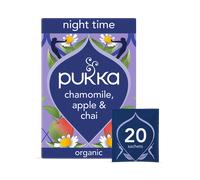 Pukka Herbs, Night Time Apple Chai Organic Herbal Sleep Tea Box, Natural For Bedtime Relaxation, Caffeine Free, 20 Plant Based Biodegradable Tea Bags