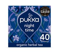 Pukka Herbs Night Time Herbal Sleep Tea, 40 Teabags, Chamomile & Lavender