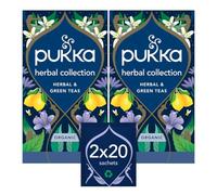 Pukka Organic Herbal Tea Collection, Four Different Flavours, 80 Home Compostable Herbal Tea Bags, 2 Packs, 40 Sachets