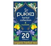 Pukka Organic Herbal Tea Collection, Four Different Flavours, 80 Home Compostable Herbal Tea Bags, 20 Sachets