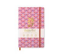 Pukka Pad 2026-2027 Academic A5 Week to View Diary, Mid Year August 2026 to July 2027 with Yearly & Monthly Student Teachers Planners Calendars with Elastic Strap, Inner Pocket, To Do Lists, Pink