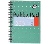 Pukka Pad 836877 Jotta Notebook Wirebound Perforated Ruled 200pp 80gsm A6 Ref JM036 [Pack of 3],Green