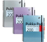 Pukka Pads A4 Metallic Executive Project Book, Pack of 3