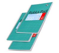Pukka Pad A4+ Metallic Jotta Notebook 22.5x29.6 cm Wirebound, 80 GSM Paper, 200 Pages, 8mm Lined with 4-Hole Punch Margins, Perforated Edges Notebook for School & Office (Green) (Pack of 3)