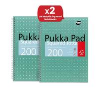 Pukka Pad A4 Metallic Squared - Pack of 2 Pukka Multicolor