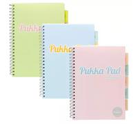 Pukka Pad A4 Wirebound Polypropylene Cover Project Book 200 Pages Pastel Blue/Pink/Mint (Pack 3) - 2012-PST