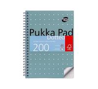 Pukka Pad, A5 Dotted Metallic Jotta Book for Graphing, Art, Bullet Journaling - Bulk 30 Pack - 21 x 14.8cm - Wirebound Notebook with 80GSM Paper - 4-Hole Margins and Perforation - 200 Pages, Grey