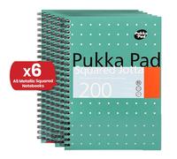 Pukka Pad A5 Metallic Squared - Pack of 6 Pukka Multicolor