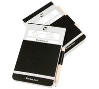 Pukka Pad Black A7 Pocket Elastic Notebook With Pencil - Pack of 12