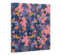 Pukka Pad, Bloom A4 Preloaded Rollbound Ringbinder - includes Personal Details and Planner Pages - Comes Preloaded with 5-Part Dividers - Standard D-Ring Mechanism - Blue