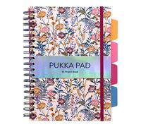 Pukka Pad Bloom B5 Project Book - Wirebound Notebooks with 4 Repositionable Dividers with Tabs for Organisation and Personalisation - 200 Pages, 100 Sheets of 80GSM Paper, Cream