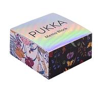 Pukka Pad, Bloom Memo Block - 500 Sheets of White 70GSM Note Paper - 80 x 80mm, Floral Printed Edges