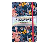 Pukka Pad Bloom Softcover Pad Notebook - 21 x 13cm - Pack of 3 Floral Designs, Blue