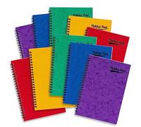 Pukka Pads Pressboard Pad A5 Wirebound Sidebound 120 Pages Feint Ruled Paper Assorted Colours (Pack 10) - 7270-PRS