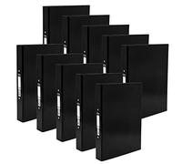 Pukka Pad, Brights A4 Ringbinder Files with 2 O-Ring Mechanism - 10 Pack - 40mm Spine with Customisable Label for Large Amounts of Documents - 32 x 26.3mm, Black
