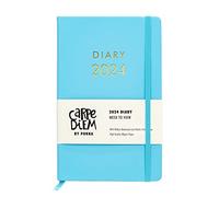 Pukka Pad Carpe Diem 2024 Diary Softcover 130x210mm Blue 9808-CD