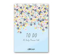Pukka Pad Carpe Diem A5 Daily Desk Planner Pad with 60 Tear-Off Sheets of 100GSM Paper - Includes Sections for Morning, Afternoon, Evening, Tomorrow, and To-Do List - 8.3 x 5.8in, Ditsy Floral