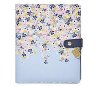 Pukka Pad Carpe Diem A5 Planner with Undated Weekly & Monthly Inserts, Dividers, Stickers & More - Faux Leather Cover with Internal Pockets & Gold Metal Ring Mechanism - 10 x 9.5 x 2in, Ditsy Floral