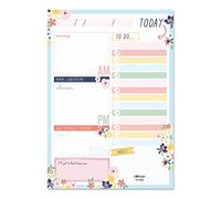 Pukka Pad, Carpe Diem Daily Desk Planner Pad with 60 Tear-Off Sheets of 100GSM Paper - Includes To-Do List and Notes- 21 x 14.8cm - Ditzy Floral