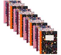 Pukka Pad, Composition and Exercise Notebooks - Ideal for Writing, School and Class Notes - 140 Pages of 80 GSM Lined Paper - Ruled Sheets - 24.7 x 19 cm, Pack of 12, Bloom