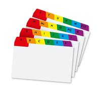 Pukka Pad Concord Guide Cards - Durable 6x4in A-Z Colour-Coded Tabs, Concord A-Z Guide Cards for Revision & Organisation, Reinforced Flashcards for Study, Filing, Recipes, Clients & More