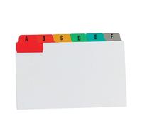 Pukka Pad Concord Guide Cards - Durable 8x5in A-Z Colour-Coded Tabs, Concord A-Z Guide Cards for Revision & Organisation, Reinforced Flashcards for Study, Filing, Recipes, Clients & More