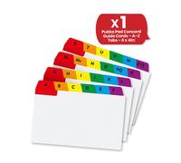 Pukka Pad, Concord Guide Cards For Revision Cards, Feature A-Z Reinforced Colour-Coded Tabs - 6 X 4In Pukka Multicolor