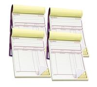 Pukka Pad Duplicate Invoice Book -50 Sheets NCR Carbonless Numbered Invoice Duplicate Book, Tear-Out Pages Business Receipt Pad for Small Business, Self-Employed & Office Use (137 x 203mm) | Pack of 4