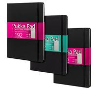 Pukka Pad, Hard Cover Soft-Touch A4 Notebook - Casebound Journal with Page Marker Ribbon, Inside Pocket, and Elasticated Closure - 192 Pages of 80GSM Paper with 8mm Lines - 29 x 21.2cm