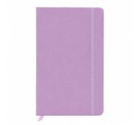 Pukka Pad, Hard Cover Soft-Touch Notebook - 192 Pages of 80GSM Acid-Free Lined Paper - Vegan Leather Cover with Inner Pocket, Ribbon Bookmark, Elasticated Closure - 130 x 210mm, Purple