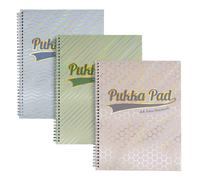 Pukka Pad Haze A4 Jotta Notebook - Pack of 3 Card Cover Wire-Bound Notepads with