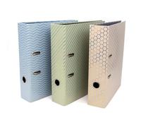Pukka Pad Haze A4 Lever Arch Files - Pack of 3 File Boxes with 2 Ring Standard Mechanism with Lock Clip, 70mm Capacity, and Thumb Hole for Safe & Secure Document Storage - Manufactured in the UK