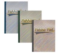 Pukka Haze A4 Refill Pad – 300 Pages, Ruled with Margin, 4-Hole Sidebound – Pack of 3, Assorted