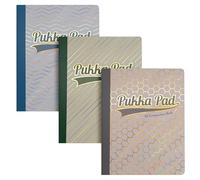 Pukka Pad Haze Composition Book B5 Ruled Sewn Side Bound Card Assorted 140 Pages Pack of 3