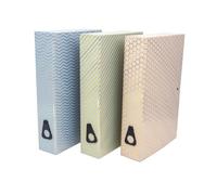 Pukka Pad Haze Foolscap Box Files - Pack of 3 Filing Boxes with Internal Spring Clip & Thumb Holes for Easy Retrieval - 70mm Capacity, Fits up to 500 Sheets of Paper for Safe & Secure Document Storage