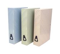 Pukka Pad Haze Foolscap Box Files - Pack of 3 Filing Boxes with Internal Spring Clip & Thumb Holes for Easy Retrieval - 70mm Capacity, Fits up to 500 Sheets of Paper for Safe & Secure Document Storage