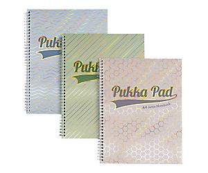 Pukka Pad Haze Jotta Notebook A4+ Ruled Twin Wire Side Bound Card Soft Cover Assorted Perforated 200 Pages Pack of 3