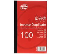 Pukka Pad Invoice Duplicate Book for Business and Sales - Pack of 5 - Stitched Binding, 100 Numbered Entries Per Book, Carbonless Copies, Perforated Pages for Easy Removal, 21x13cm