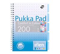 Pukka Pad Irlen A4 Project Book 3-Pack - 200 Pages, 100 Sheets of 80GSM Lined & Coloured Paper & 5 Repositionable Dividers - Designed for Visual Perception Difficulties - FSC Certified - Turquoise