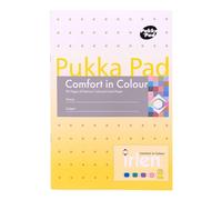 Pukka Pad Irlen A5 Exercise Book - Pack of 5 Staple Bound Notebooks with 80 Pages, 40 Sheets of 80GSM Paper - Designed with Guidance from the Irlen Institute to Help with Visual Processing - Gold