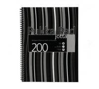 Pukka Pad Jotta A4 Wirebound Polypropylene Cover Notebook Ruled 200 Pages Black Stripe (Pack 3) - Jp018(5)
