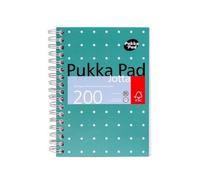 Pukka Pad Ruled Wirebound Mettalic Jotta Notepad 200 Pages A6 (3 Pack)