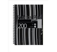 Pukka Pad Jotta Notebook Wirebound Perforated Ruled 80gsm 200pp A5 Black Stripes Ref JP021-5 [Pack 3]