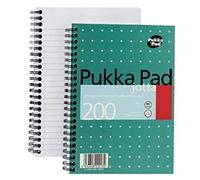 Pukka Pad Jotta Notebook Wirebound Perforated Ruled 80gsm 200pp A5 Metallic Ref JM021 [Pack 3]