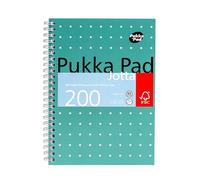 Pukka Pad Jotta Notebook Wirebound Perforated Ruled 80gsm 200pp A5 Metallic Ref JM021 [Pack 3]