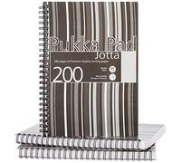 Pukka Pad Jotta Notebook Wirebound Plastic Punched 200pp 80gsm A5 Black Stripes Ref JP021-5 [Pack 3]