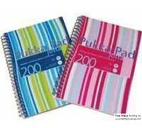 Pukka Pad Jotta Notebook Wirebound Plastic Punched Ruled 200pp 80gsm A4 Assorted Ref JP018 3/4 [Pack of 9]