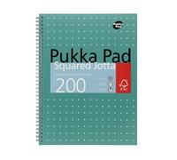 Pukka Pad Metallic Jotta A4 Wirebound Hardcover Notepad 100 80GSM Square Sheets (3)