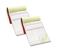 Pukka Pad NCR Duplicate Invoice Book - Carbonless Delivery Note Pad, Personalised Invoice Book, Easy Tear Numbered Sheets Receipt Pad for Small Businesses & Self Employed Invoices | Pack of 2