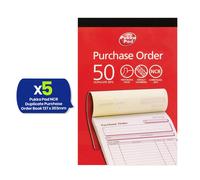 Pukka Pad, Ncr Duplicate Purchase Order Book 137 X 203Mm Pack of 5 Pukka Multicolor